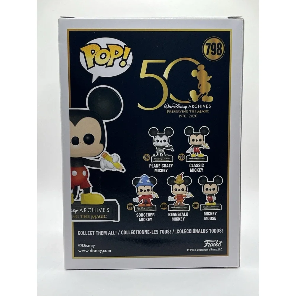 Classic Mickey Mouse Disney 50th Anniversary Funko Pop #798 Preserving The Magic